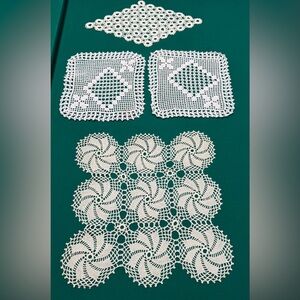 Elegant Crochet Doilies Set 💕